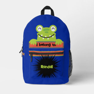 Imprimé Sac Buddy Happy Green Frog Sac à dos personnalisé