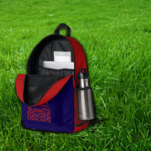 Imprimé Sentier d'aventure Randonnée bleu rouge Sac à dos
