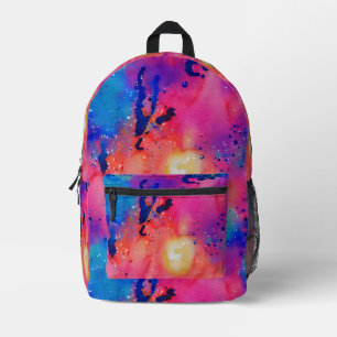 Imprimé Splash galactique : Sac à dos d'aquarelle cosmique