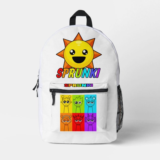 Imprimé Sprunki Retour à l'école sac à dos pour enfants (Recto)