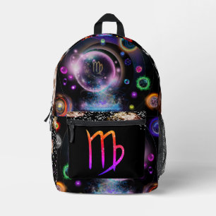 Imprimé Vierge sac à dos Horoscope, noir