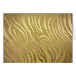 Imprimé Zèbre Bronze Doré Safari Glamour Jungle