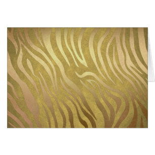 Imprimé Zèbre Bronze Doré Safari Jungle Glam