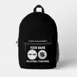Imprimer Couper Sac à coudre filles volleball noir