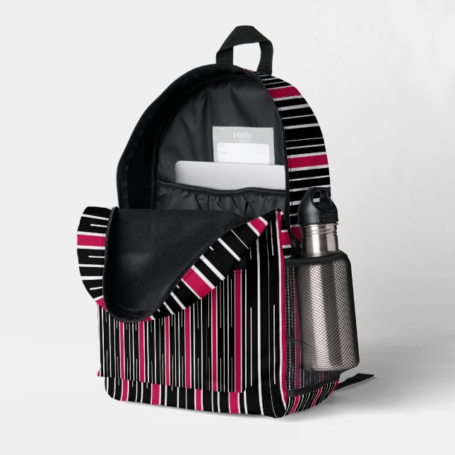 Imprimer Couper Sac à coudre noir et blanc, Bande  (Coin arrière droit (ouvert))