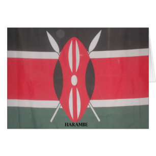 Imprimer le drapeau du Kenya vintage