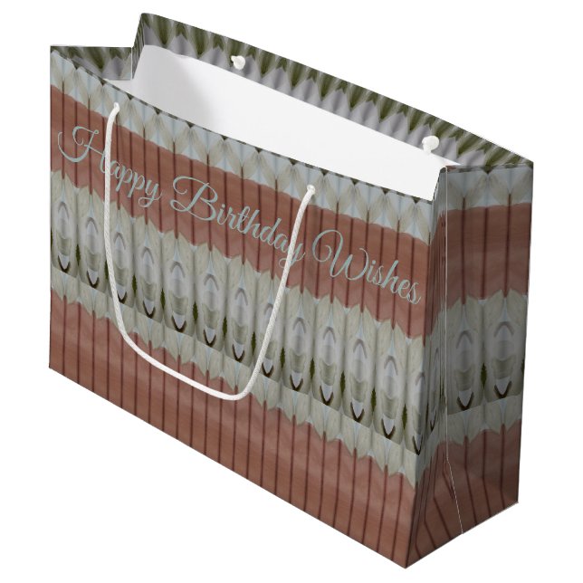 Imprimer moderne Grand sac cadeau d'anniversaire (Devant Angle)