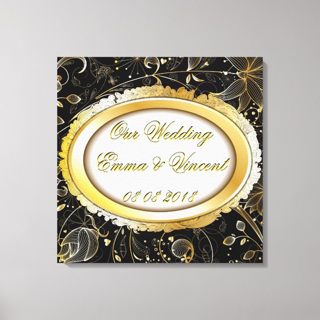 Imprimer notre toile de texte personnalisé Mariage (Recto)