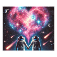 Imprimer photo d'amour astronaute