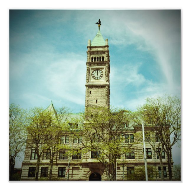 IMPRIMER PHOTO DE L'HÔTEL DE VILLE DE LOWELL MASSA (Devant)