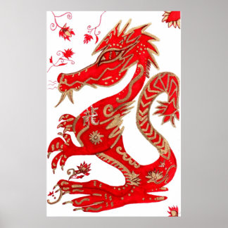 Imprimer, Poster chinois Zodiac Dragon