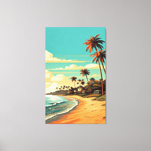 Imprimer toile de plage tropicale