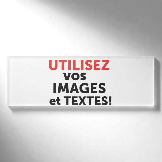 Imprimer vos konzepts en ligne en français namenschild (Vorderseite)