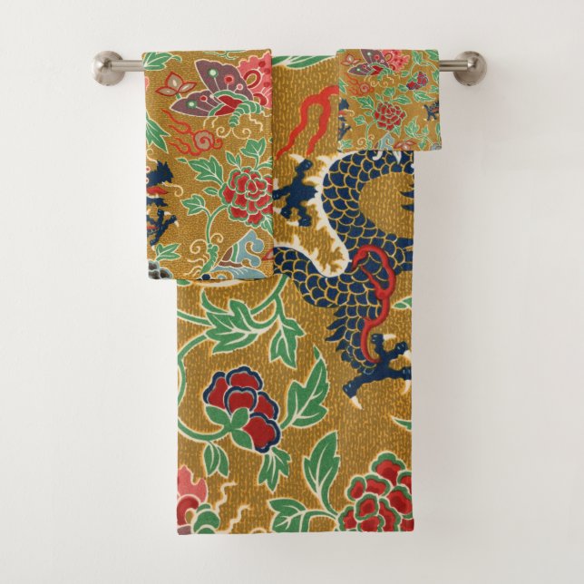 Imprimerie de dragon floral japonais d'antan (En situation)
