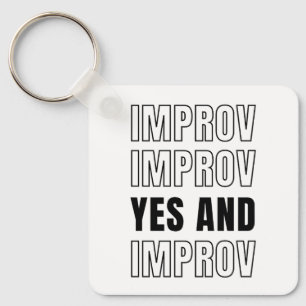 IMPROV JA und Improvisation Comedy Schlüsselanhänger