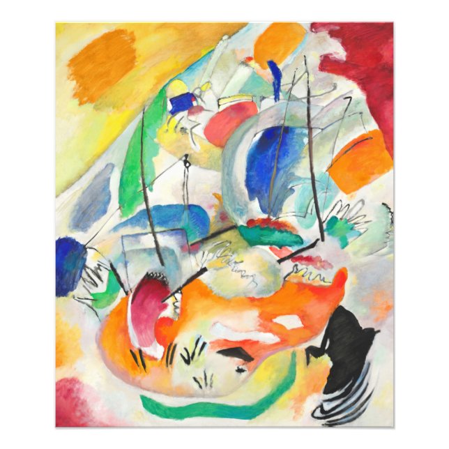 Improvisation 31, Seeschlacht von Wassily Kandinsk Fotodruck (Vorne)