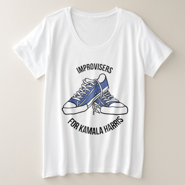 "Improvisers for Kamala Harris" Plus Size Shirt (Design vorne)