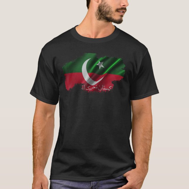 Imran Khan PTI Flaggenstaat Shirt Premierminister  (Vorderseite)