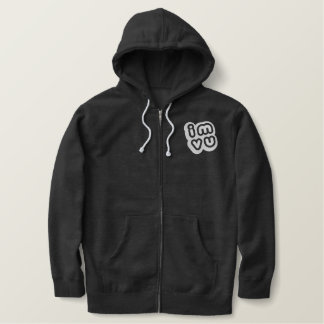 IMVU stickte ZipKapuzenpulli Bestickter Hoodie