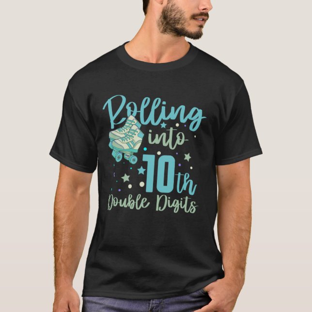 In 10. Doppelstellige 10 Jahre alter Skate T-Shirt (Vorderseite)