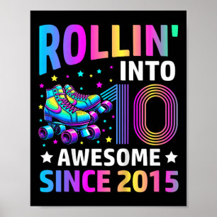 In 10 Jahre alte Rollschuhe zum 10. Geburtstag Gif Poster