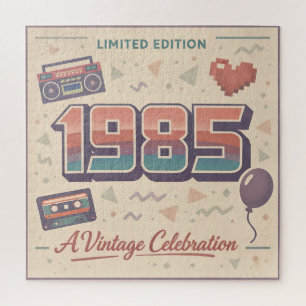 In 1985 Geboren Vintage Retro Puzzle Limitiert