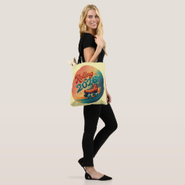 In 2026 rollender Retro-Skate-Tote Tasche