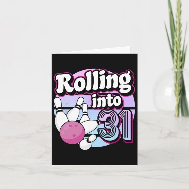 In 31 Bowling 31. Geburtstag Karte (Vorderseite)
