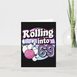 In 69 Bowling 69. Geburtstag Karte