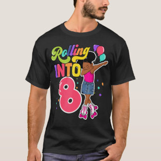 In 8 Jahre alter Dabbing Roller Skate 8. T-Shirt