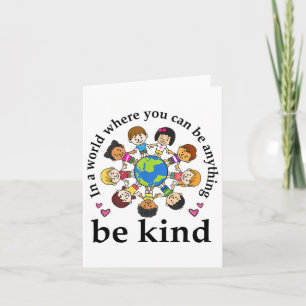 In a world be kind Welt Kindheit Tag T Karte