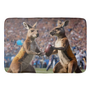 "In Aktion: Kangaroos spielt Aussie-Regeln Badematte