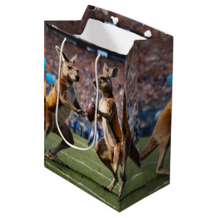 "In Aktion: Kangaroos spielt Aussie-Regeln Mittlere Geschenktüte