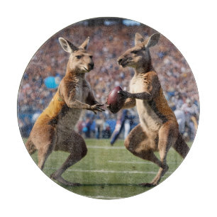 "In Aktion: Kangaroos spielt Aussie-Regeln Schneidebrett