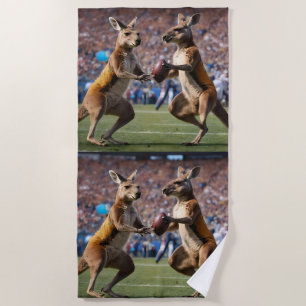 "In Aktion: Kangaroos spielt Aussie-Regeln Strandtuch