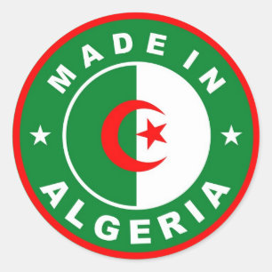 in Algerie-Länderkennzeichen Runder Aufkleber