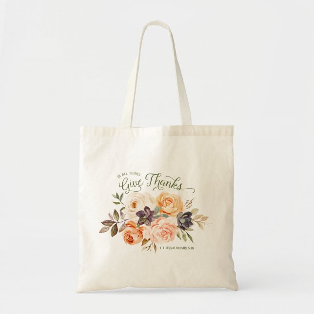 In allem Dank floralen Rose zu den Taschen. Tragetasche (Vorne)