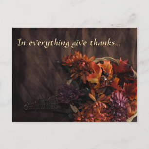"In allem geben Dank" Cornucopia Postcard Postkarte