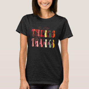 In allen Dingen Dank Groovy Leopard Thanksgiv T-Shirt