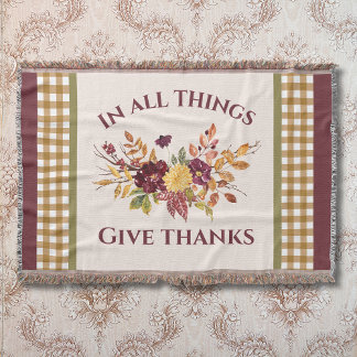In allen Dingen Dank sagen Herbstflorales Design Decke