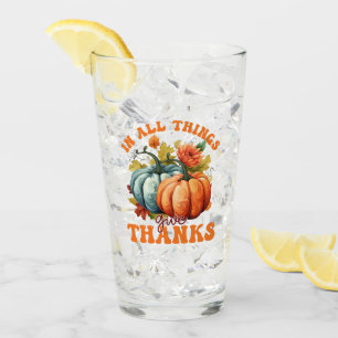 In allen Dingen danke - farbenfrohe Pumpkin Glas