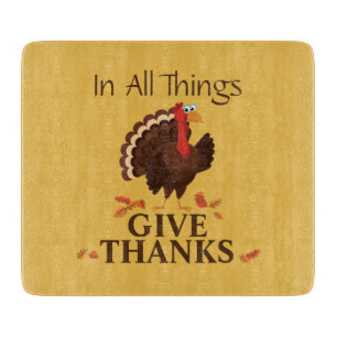In allen Dingen dankt Truthahn Thanksgiving Schneidebrett