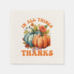 In allen Dingen gibt Dank Pumpkin Serviette