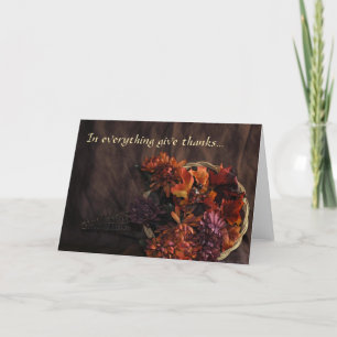 "In alles geben Sie Dank-" Blumen-Fülle-Karte Feiertagskarte