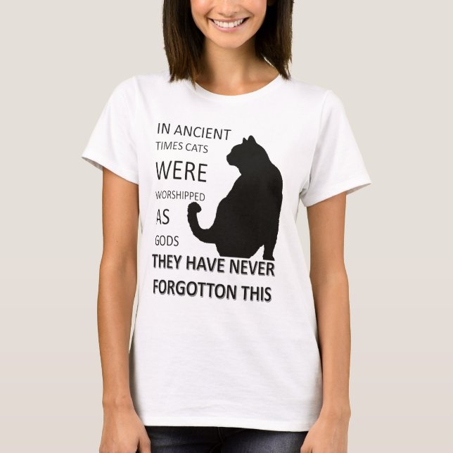 In alten Zeiten wurden Katzen als Götter verehrt T-Shirt (Vorderseite)