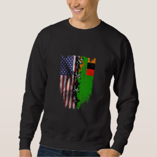 In Amerika angebaute sambische Wurzeln USA Sambia- Sweatshirt