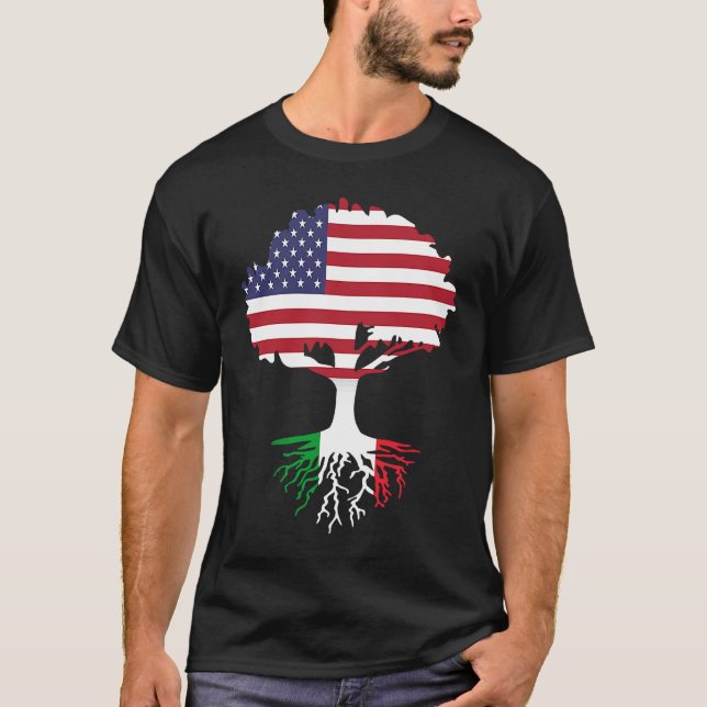 In Amerika geboren, italienische Wurzeln, in Ameri T-Shirt (Vorderseite)