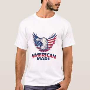 In Amerika hergestellte amerikanische Flagge Patri T-Shirt