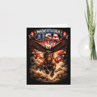 In Amerika hergestellter Reiter Bald Eagle Patriot Karte