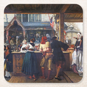 In Antwerpen (Belgien), Albrecht Durer Rechteckiger Pappuntersetzer
